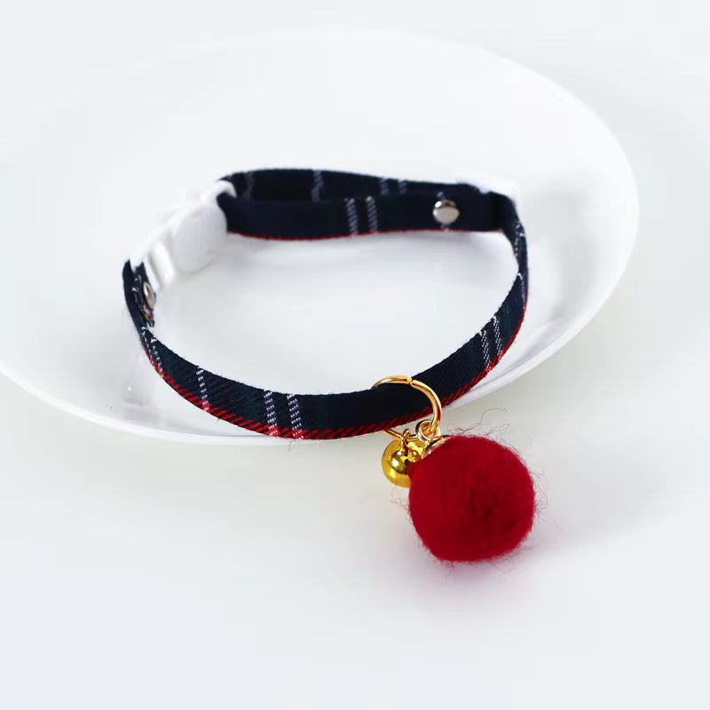 Christmas Holiday Cat Collar Adjustable Neck Strap Puppy Kitten Chihuahua Collars with Pendant Pets Rabbit Necklace Supplies