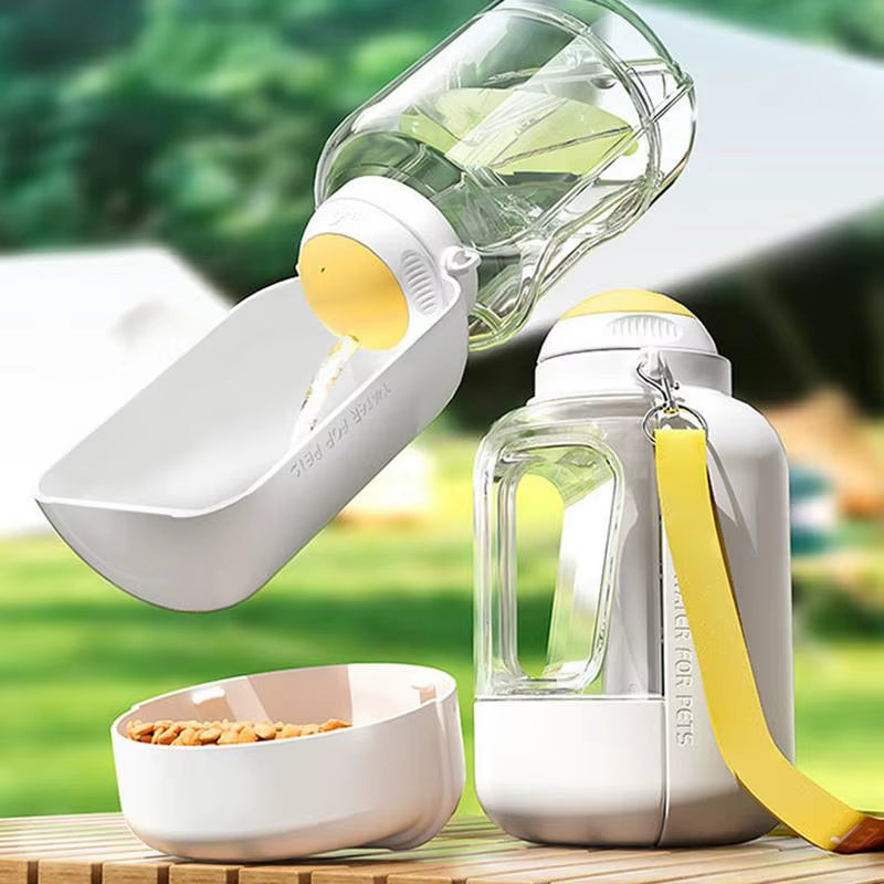 Portable Water Bottle for Dogs Dog Drinking Bottle Water Bowl Large Capacity Dog Water Dispenser 2 in 1 Puppy Drinking Bowl Leak