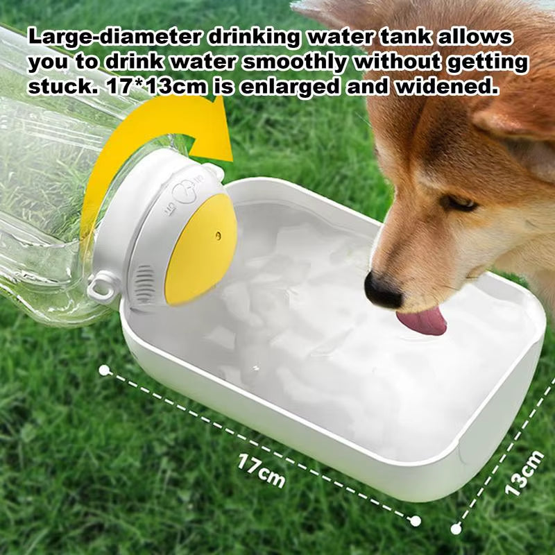 Portable Water Bottle for Dogs Dog Drinking Bottle Water Bowl Large Capacity Dog Water Dispenser 2 in 1 Puppy Drinking Bowl Leak