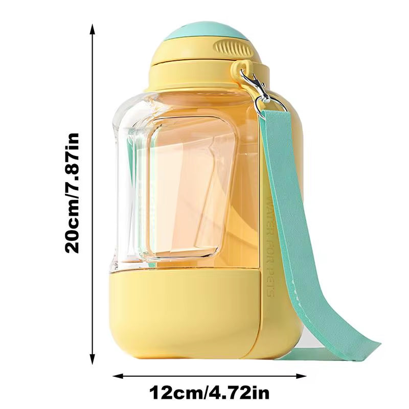 Portable Water Bottle for Dogs Dog Drinking Bottle Water Bowl Large Capacity Dog Water Dispenser 2 in 1 Puppy Drinking Bowl Leak